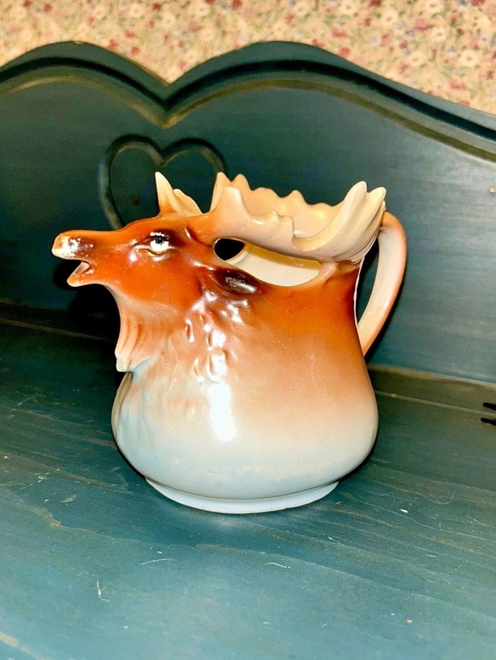vintage Austrian ceramic moose creamer pitcher